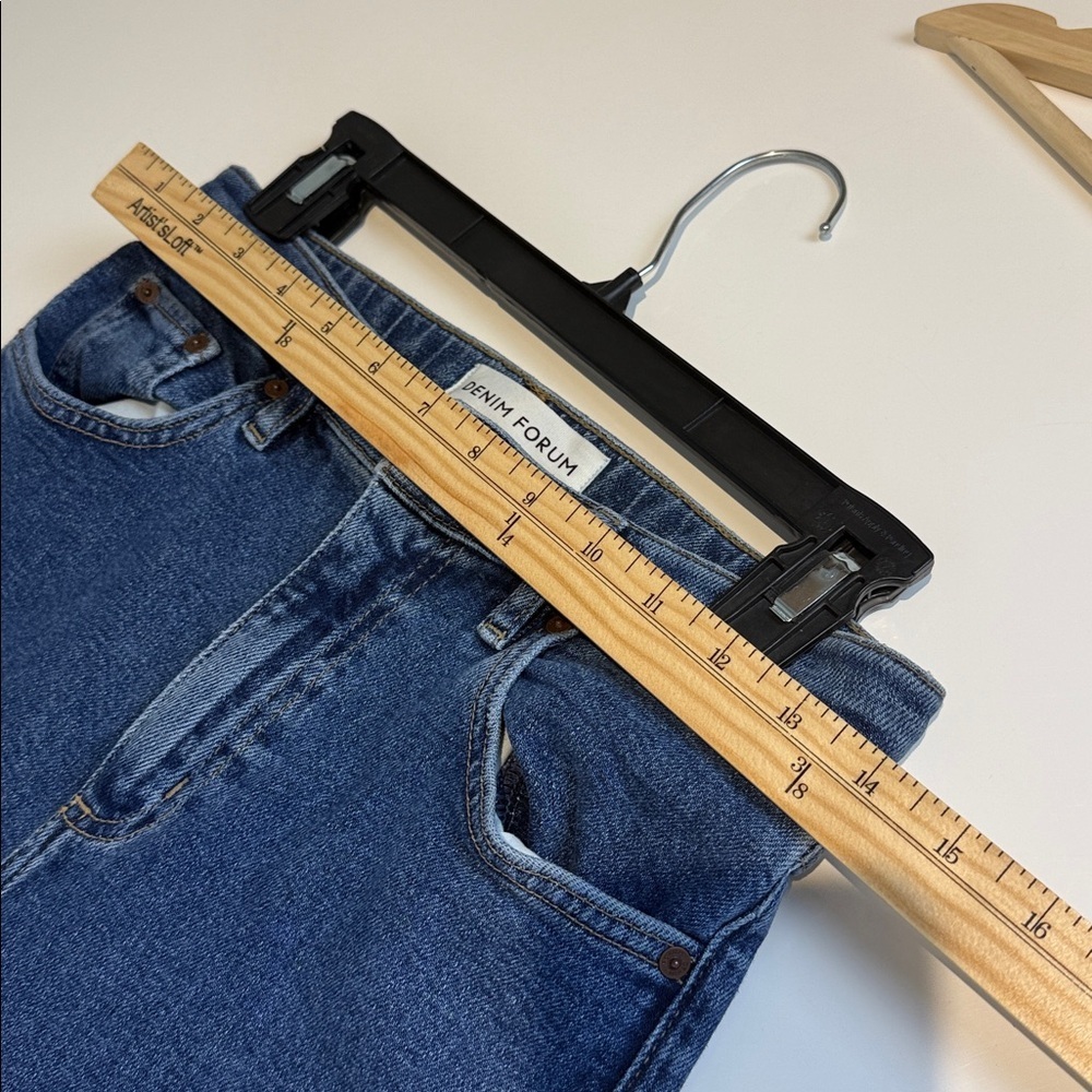 Denim Forum High Rise Skinny Blue Jeans Size 27 - Picture 4 of 8